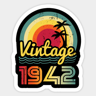 Vintage 1942 Made in 1942 81th birthday 81 years old Gift Sticker